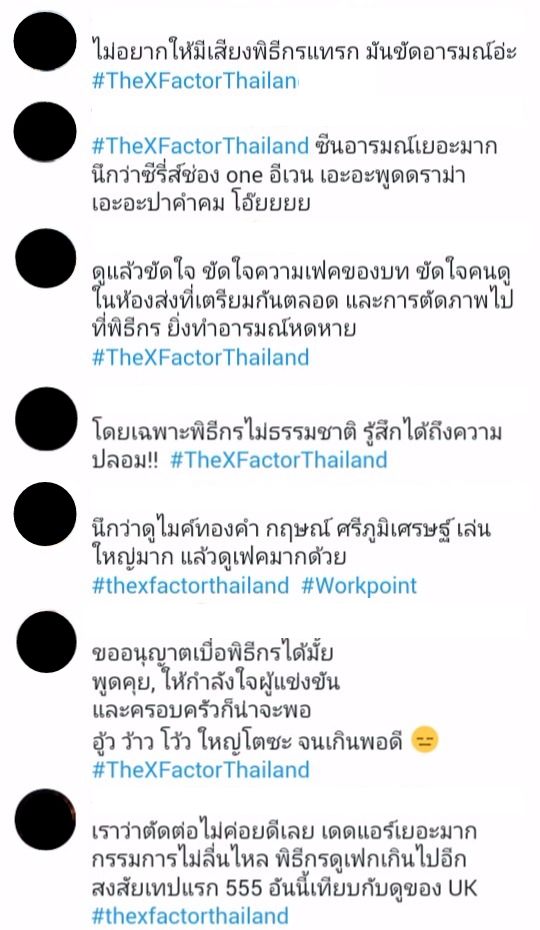 ความคิดเห็นในทวิตเตอร์ตำหนิ กฤษณ์ ศรีภูมิเศรษฐ์ กับหน้าที่พิธีกรในราบยการ The X Factor Thailand